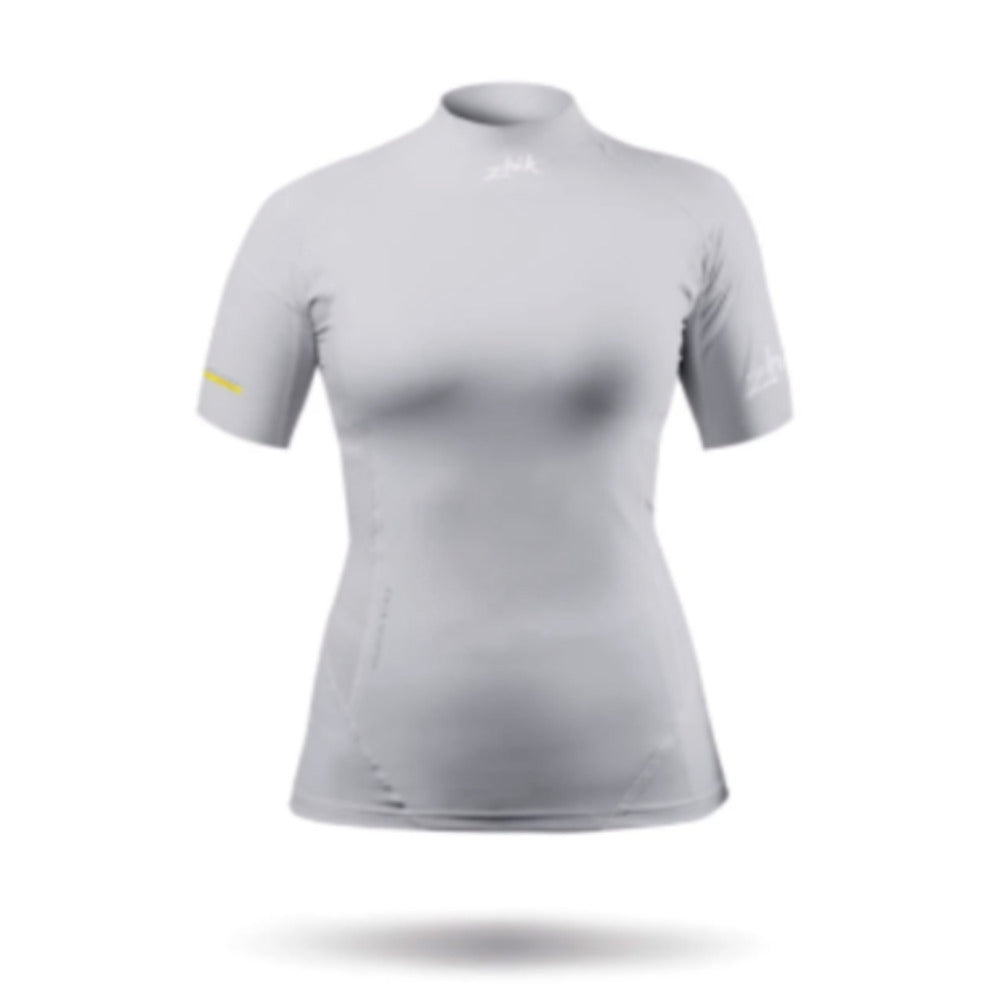 Zhik Rash Guard - Eco Spandex - Short Sleeve Top - Platinum (Women)