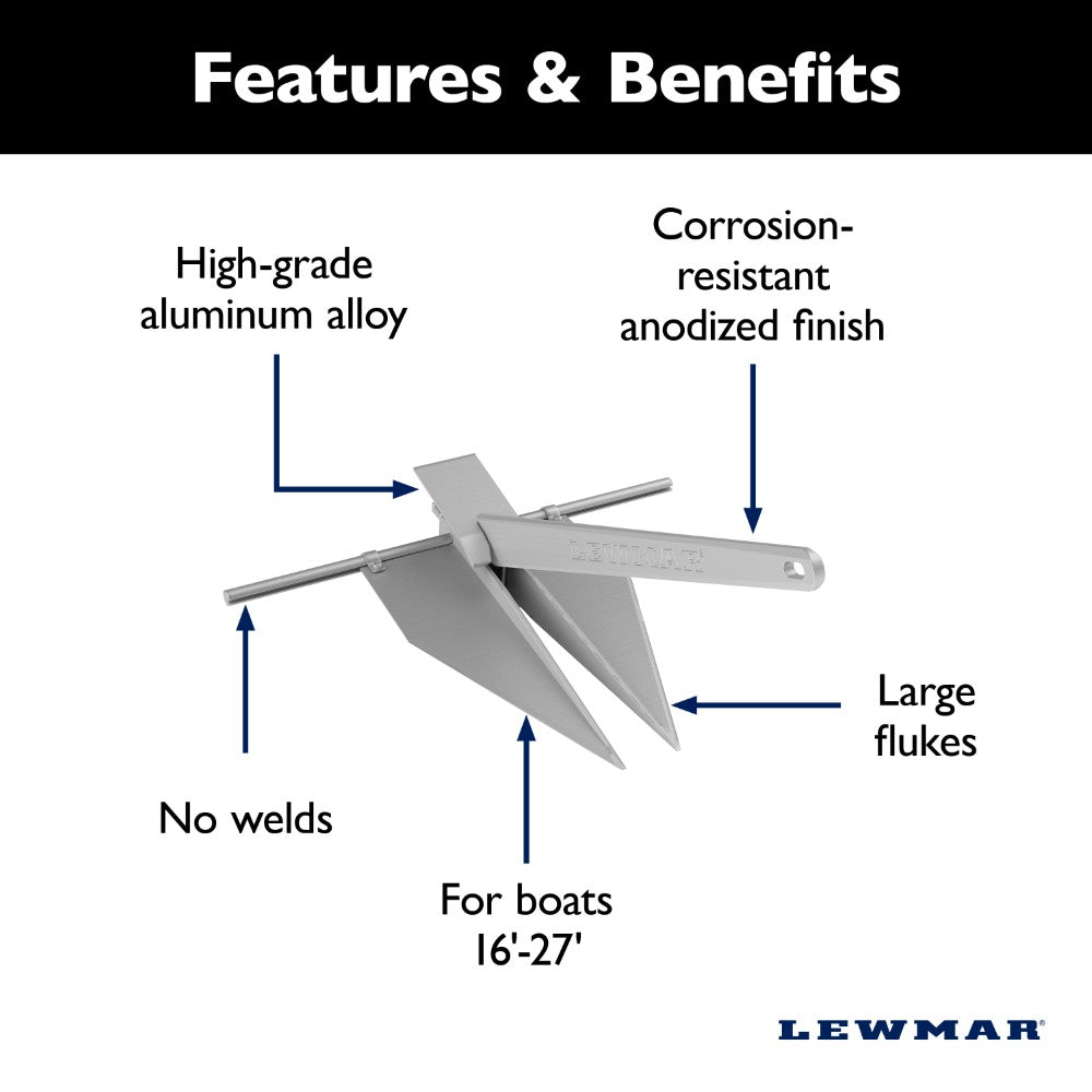 Lewmar Fluke Anchor - LFX (Aluminum) - 4 lb (1.8 kg)