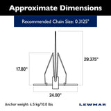 Lewmar Fluke Anchor - LFX (Aluminum) - 10 lb (4.5 kg)