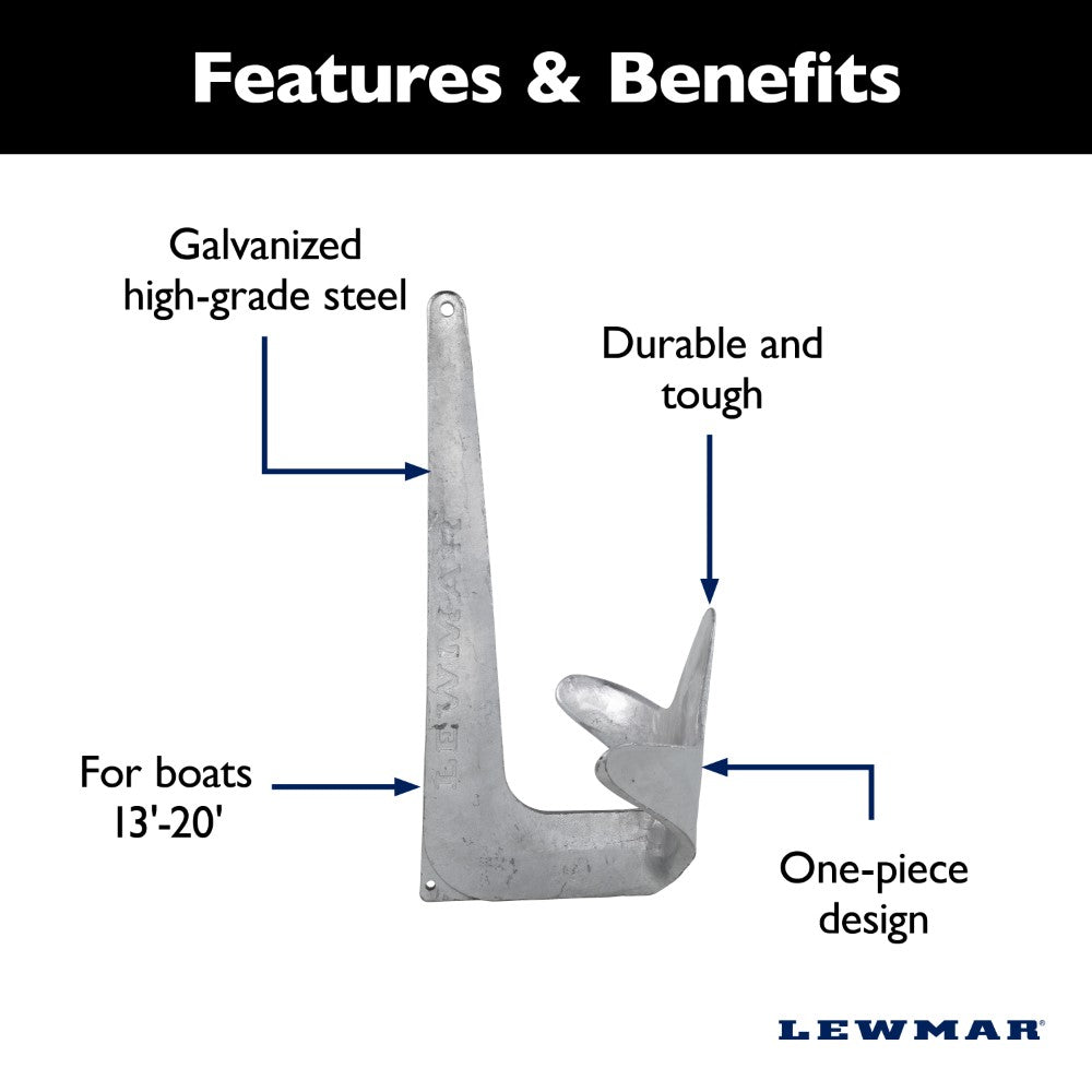 Lewmar Claw Anchor (Galvanised) - 2.2 lb (1 kg)