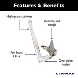 Lewmar Claw Anchor (Stainless Steel) - 4.4 lb (2 kg)