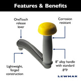 Lewmar Winch Handle - 8 in. / Aluminum / Single Hand Grip / Locking - One Touch