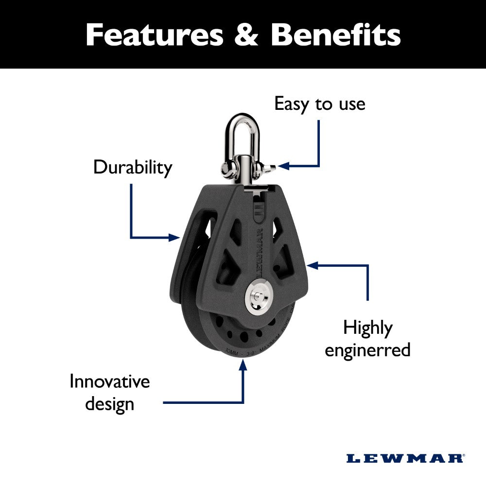 Lewmar 90mm Single Synchro Block