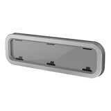 Lewmar Standard Opening Portlight - Size 4 (7 1/2 x 25 7/16 in.) (Smoke Acrylic / Silver Frame, White Trim)