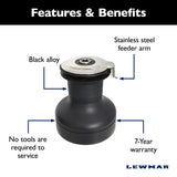 Lewmar Self Tailing Winch EVO Size 30 - Aluminum Black / Two Speed