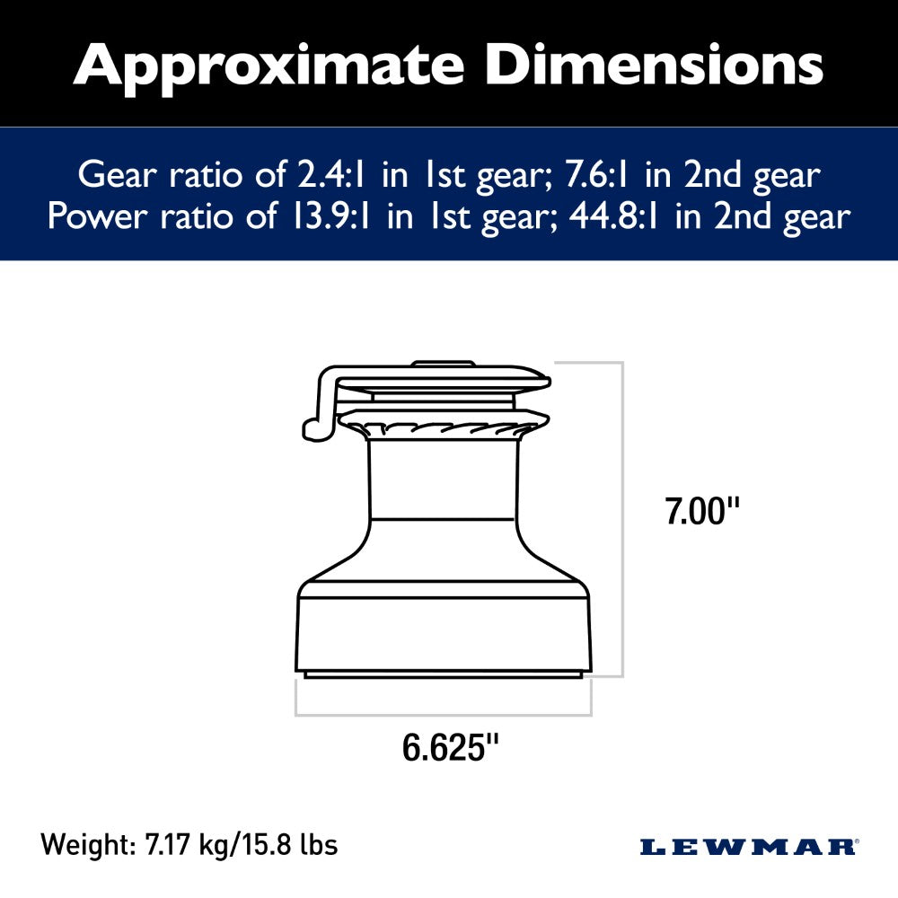 Lewmar Self Tailing Winch EVO Size 45 - Chrome / Two Speed