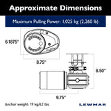 Lewmar Windlass - V3 w/ Fast Fit 1000W Vertical Electric 12V Gypsy + Drum 10mm - ISO