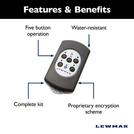 Lewmar 5-Button Windlass & Thruster Wireless Remote Kit