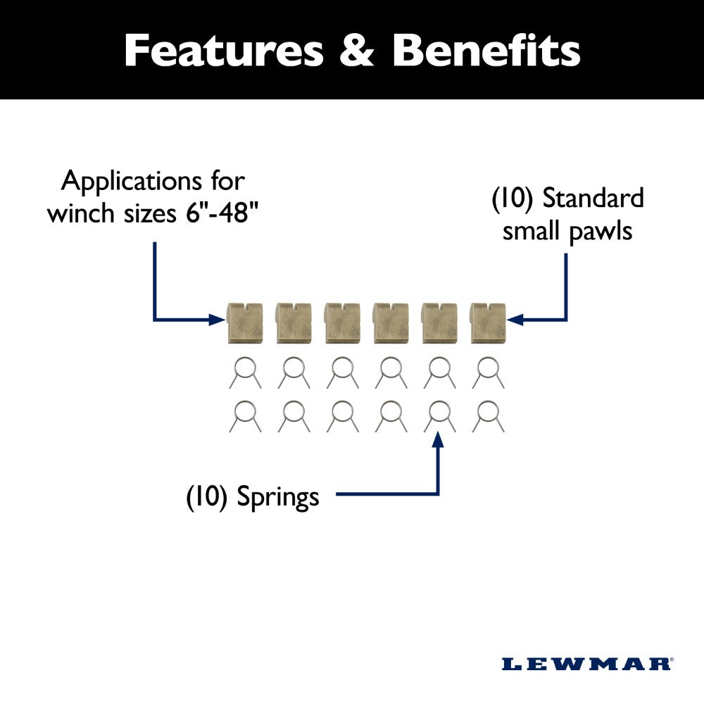 Lewmar Winch Service Kit - Standard Small Pawls & Springs Kit