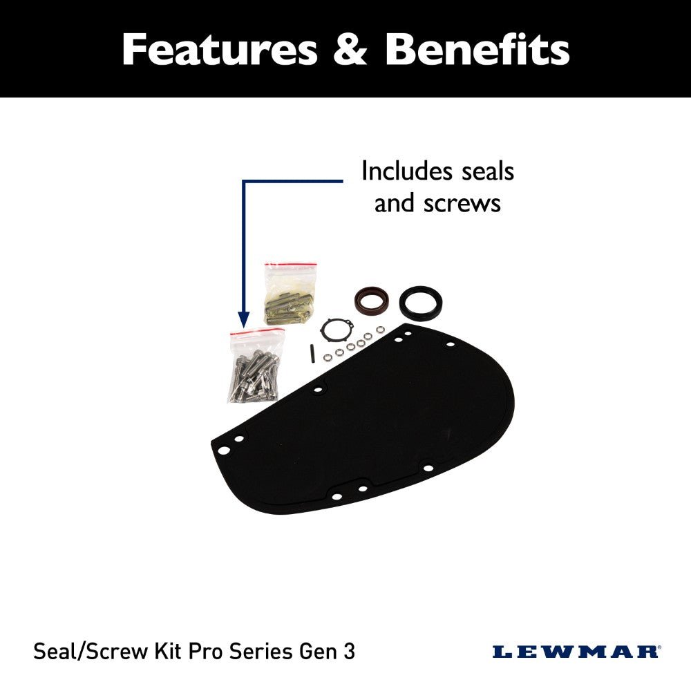 Lewmar Pro Series Gen 3 Seals & Screw Kit