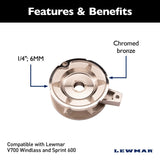 Lewmar V700 Gypsy Dual 6mm, 1/4" G4 or BBB, 7mm DIN766